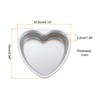 Unique Bargains Aluminum Nonstick Heart Shaped Removable Bottom Cake Pan 2 Pcs - 2 of 4