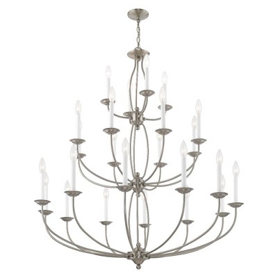 Livex Lighting Home Basics 24 - Light Chandelier in  Brushed Nickel