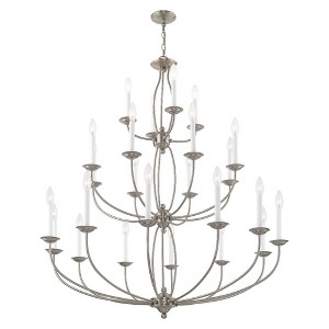 Livex Lighting Home Basics 24 - Light Chandelier in  Brushed Nickel - 1 of 4
