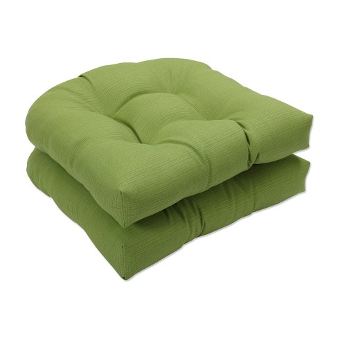 Kensington Garden 2pc 20x20 Solid Outdoor Chair Cushions Kiwi : Target