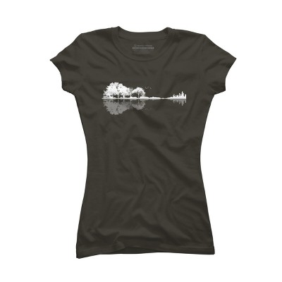 Junior's Design By Humans Nature Guitar By Maryedenoa T-Shirt