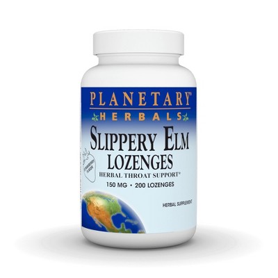 Slippery Elm Lozenges Strawberry by Planetary Herbals  -  200 Lozenge