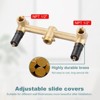 WOWOW 2-Handle Wall-Mount Brass Roman Tub Faucet with Long Spout Reach in Brushed Nickel (Valve Included) - 4 of 4