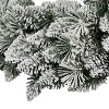 Puleo 24" Flocked Spruce Artificial Christmas Wreath: Indoor/Outdoor, PVC - 2 of 3