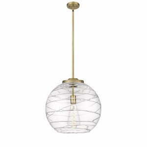 Athens Deco Swirl - 1 Light Pendant In Industrial Style-17.13 Inches Tall and 15.75 Inches Wide - 1 of 1