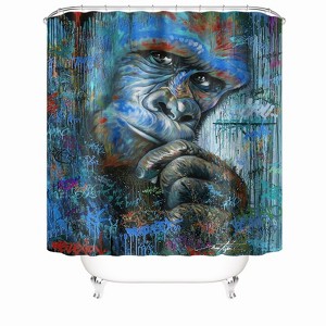 Crying Orangutan Shower Curtains for Bathroom Waterproof Fabric Bath Curtain Durable Soft Stylish Bathroom Decor 72x72 Inch - 1 of 1