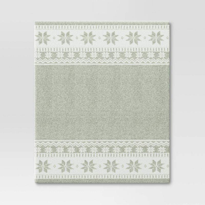 Heathered Fair Isle Cozy Knit Throw Blanket - Threshold™, 4 of 9