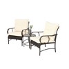 VASIP Patio Bistro Sets 3 Piece, Rattan Front Porch Chairs with Cushions & Coffee Table, Conversation Set for Garden, Balcony, Poolside - 2 of 4