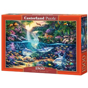 1500 Piece Jigsaw Puzzle, Jungle Paradise, Secret oasis, Underwater world, Exotic birds, Adult Puzzle, Castorland C-151875-2 - 1 of 4