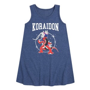 - Pokémon - Koraidon Collegiate Graphic Sleeveless Aline Dress - 1 of 4