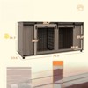 VisioGear 71" Dog Crate Furniture with Removable Divider, Dog Kennel with Storage, Double Doors, Brown, 70.9"*23.6"*34.3" - 3 of 4