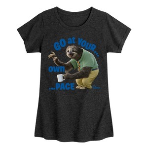 Girls' - Disney - Your Own Pace Fitted Short Sleeve Graphic T-Shirt - 1 of 4