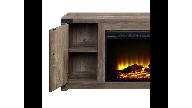 54&#34; Tobias Fireplace Rustic Oak Finish - Acme Furniture, 2 of 7, play video