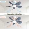 BestParts 29" Compact Ceiling Fan - 5 Reversible ABS Blades, Dimmable LED Light - 3 of 4