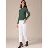 INSPIRE CHIC Women's Asymmetrical Collar Long Sleeves Basic Tops - 3 of 4