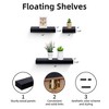 Dsvimoy Planter Stands and Holders Planter Stands Shelf with Invisible Brackets for Home Storage, Brown, 20"*5"*4" - 3 of 4