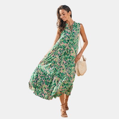 Women's Breezy Green Tropical Vibes Maxi Dress - Cupshe