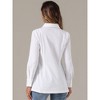 Allegra K Women's Point Collar Work Office Long Sleeve Button Down Shirt - 3 of 4