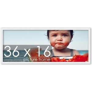 PosterPalooza | 36x16 Wood Frame with UV Acrylic, 6 Finishes: Black, White, Bronze, Silver, Wood, Mahogany - 1 of 4