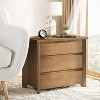 Tribesigns Wood Nightstand with 3 Drawers, Farmhouse Bedside Table with Storage for Bedroom and Small Spaces, Easy Assembly - 2 of 4