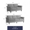 Mjkone 2 Piece Living Room Sofa Set with Rivet Design,Linen Fabric W76''3-Seater Sofa Couch with W53''Loveseat Sofa - 2 of 4