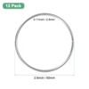 Unique Bargains Metal Electroplating Macrame Crafting Crafts Hoop 12 Pcs - 3 of 4
