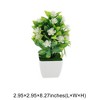 Unique Bargains Artificial Plants 17-Bud Square Pot Plum Blossom Arrangement Plastic 2.95"x2.95"x8.27" 1 Pcs - 3 of 4