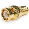 Monoprice BNC Male to F Female Adapter - Gold Plated | Male Twist Lock, BNC Connector - image 2 of 2