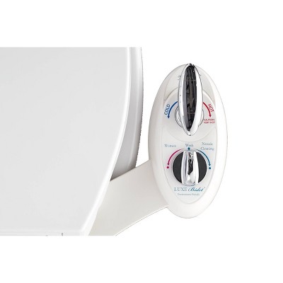 White Non-Electric Bidet Attachment with Adjustable Water Pressure