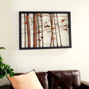 Metal Bird Wall Decor - Olivia & May: Iron Artwork, Farmhouse Style, Vertical Orientation, 27"x39" - 1 of 4