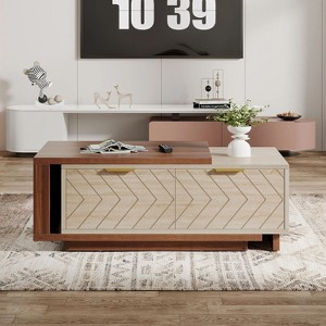 Hommoo Extendable Coffee Table with 2 Storage Drawers - 1 of 4