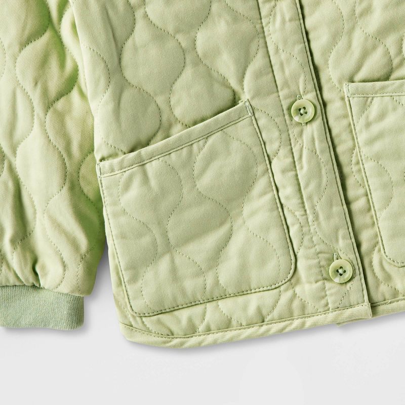 Toddler Quilted Bomber Jacket - Cat & Jack™ Green, 4 of 5