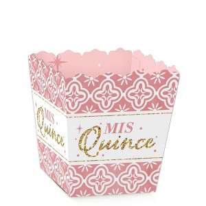 Big Dot of Happiness Mis Quince Anos - Party Mini Favor Boxes - Quinceanera Sweet 15 Birthday Party Treat Candy Boxes - Set of 12 - 1 of 4