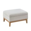 CAVINAS 33.86" Storage Ottoman Bench with Reversible Lid,Square Footrest with Rubberwood Legs,Storage Bench for Bedroom,Living Room - 2 of 4