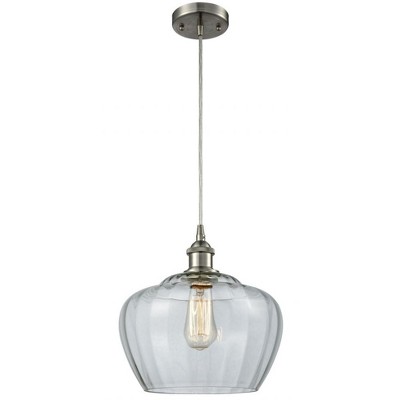Fenton - 1 Light Cord Hung Mini Pendant In Industrial Style-11 Inches Tall and 11 Inches Wide
