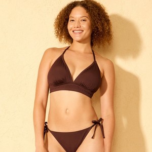 Women's Ribbed Triangle Longline Bikini Top - Shade & Shore™ - 1 of 3