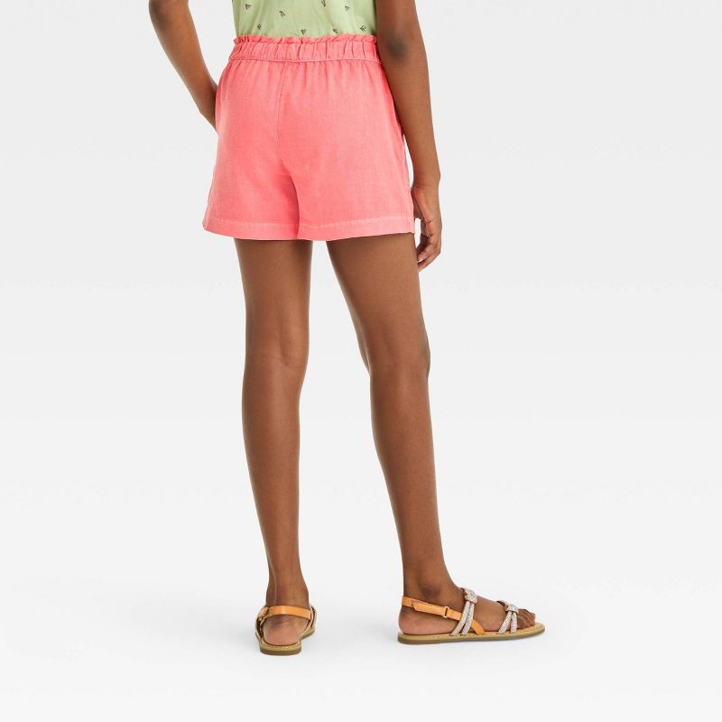 Girls&#39; Pull-On Paper Bag Waist Woven Shorts - Cat &#38; Jack&#8482;, 3 of 5