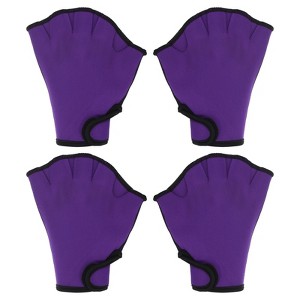 Unique Bargains Swimming Diving Training Resistance Webbed Aquatic Fins 2 Pairs - 1 of 4