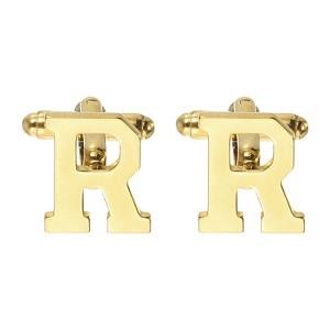 Unique Bargains Men Weddings Gift Classic Alphabet Cuff Links with Box 2 Pcs - 1 of 3