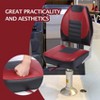 2 Pack Boat Seats, -With Thick Sponge Padding, Stainless Steel Screws & Fold-Down Design for Speedboat, Canoe, Sightseeing Boats，Black - 4 of 4