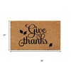 HomeRoots 24" X 36" Natural And Brown Thanksgiving Give Thanks Outdoor Coir Door Mat - 3 of 4