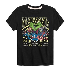 Boys' - Marvel - Avengers Concert Tee Style Short Sleeve Graphic T-Shirt - 1 of 4