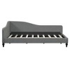 KWPZQEB Twin/Full Size Daybed Frame with Linen Backrest and Solid Wood Legs, L-Shaped Sofa Bed for Living Room, Bedroom, Guest Room - 4 of 4