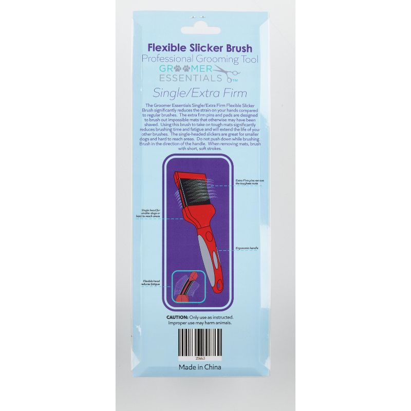 Groomer Essentials Flexible Slicker Brush - Single/Extra Firm, 3 of 5