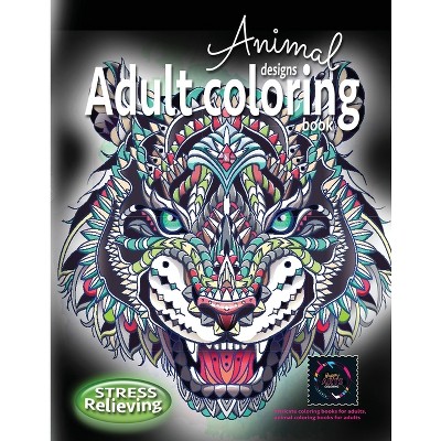 Adult Coloring Book Stress Relieving Animal Designs - (stress Relieving) By Happy Arts Coloring ...