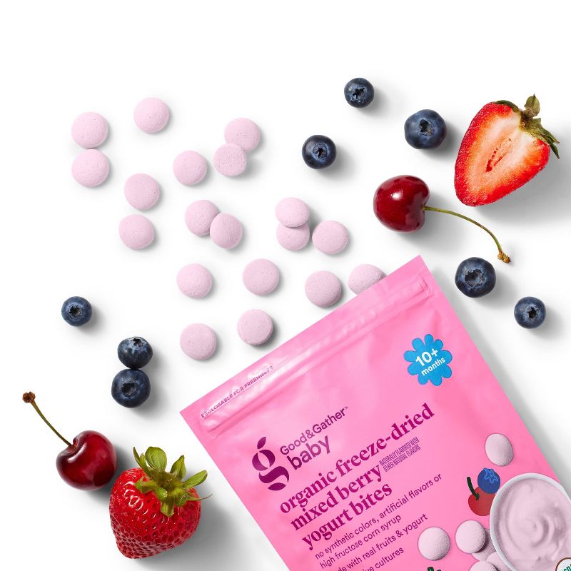 Organic Freeze-Dried Mixed Berry Yogurt Bites - 1oz - Good &#38; Gather&#8482;, 3 of 5