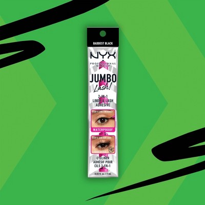 NYX Professional Makeup Jumbo 2-in-1 Eyeliner and False Eyelash Adhesive - Baddest Black - 0.03 fl oz_1