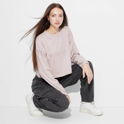 Women's Long Sleeve Cropped T-Shirt - Wild Fable™