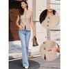 INSPIRE CHIC Women's Gingham Sleeveless Office Crew Neck Business Plaid Suit Waistcoat - 2 of 4