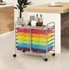 Tangkula 20-Drawers Rolling Storage Cart with Organizer Top - 4 of 4